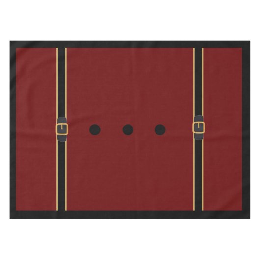 Niedlich Red Black Gold Weihnachtsdekor Tischdecke (Vorderseite (Horizontal))