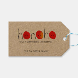 Niedlich Red & Black Ho Ho Weihnachten Geschenkanhänger