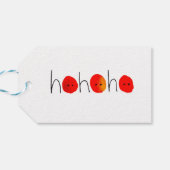 Niedlich Red & Black Ho Ho Weihnachten Geschenkanhänger (Rückseite Horizontal)