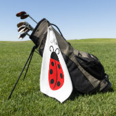 Niedlich Red Black Ladybug Name Golfhandtuch (Gras)