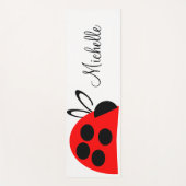 Niedlich Red Black Ladybug Name Yoga Mat Yogamatte (Vorderseite)