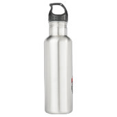 Niedlich Red Black Monster Name Personalisiert Edelstahlflasche (Rückseite)