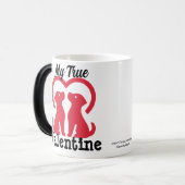 Niedlich Red / Black ''My True Valentine''' Person Verwandlungstasse (Vorderseite Links)