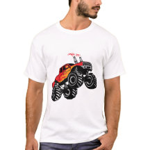 Niedlich Red Black Name Monster Truck T - Shirt