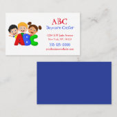 Niedlich Red Blue Green Chilcare Daycare Babysitte Visitenkarte (Vorne/Hinten)