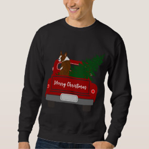 Niedlich Red Boston Terrier - Retro Weihnachten Sweatshirt