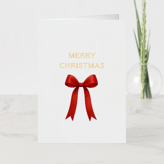 Niedlich Red Bow Frohe Weihnachten (Vorderseite)