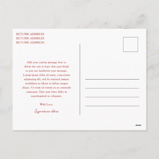 Niedlich Red Bow Frohe Weihnachten (Rückseite)