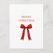 Niedlich Red Bow Frohe Weihnachten (Vorderseite)