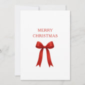 Niedlich Red Bow Frohe Weihnachten (Vorderseite)