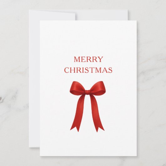 Niedlich Red Bow Frohe Weihnachten (Vorderseite)