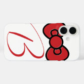 Niedlich Red Bow Whimsical Case-Mate iPhone Hülle (Rückseite (Horizontal))