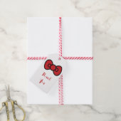 Niedlich Red Bow Whimsical Geschenkanhänger (Mit Garn)