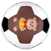 Niedlich Red Bowtie Beige Teddy Bear Brown Fußball (Gedreht)