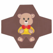 Niedlich Red Bowtie Beige Teddy Bear Brown Fußball (Flach)