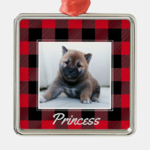 Niedlich Red Buffalo Kariert Personalisiert Dog Pe