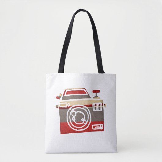 Niedlich Red Camera Liebe Herzfotografie Grafik Tasche (Vorderseite)