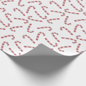 Niedlich Red Candy Cane Vintage Geschenkpapier (Ecke)