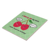 Niedlich Red Cherry Kawaii Twins Birthday Fliese (Seite)