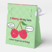 Niedlich Red Cherry Kawaii Twins Birthday Geschenkschachtel (Rückseite)