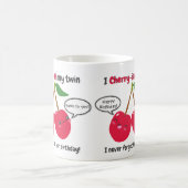 Niedlich Red Cherry Kawaii Twins Birthday Kaffeetasse (Mittel)
