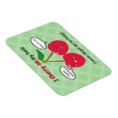 Niedlich Red Cherry Kawaii Twins Birthday Magnet (Rechte Seite)