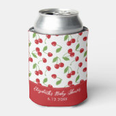 Niedlich Red Cherry Muster Baby Dusche Dosenkühler (Kanne Vorderseite)
