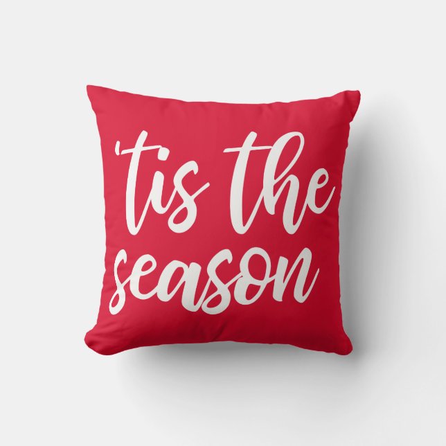 Niedlich Red Christmas 'Dies ist die Saison Throw  Kissen (Vorderseite)