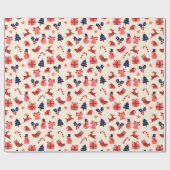 Niedlich Red Christmas Geschenkpapier (Flach)