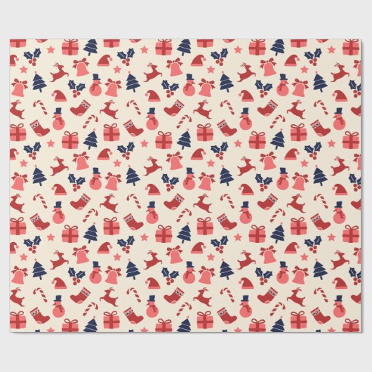 Niedlich Red Christmas Geschenkpapier (Flach)
