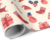 Niedlich Red Christmas Geschenkpapier (Rolleneckpunkt)