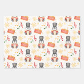 Niedlich Red Christmas Nutcracker Pinguin Geschenkpapier Set (Vorderseite 2)