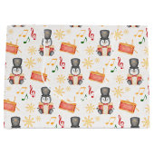 Niedlich Red Christmas Nutcracker Pinguin Große Geschenktüte (Vorderseite)