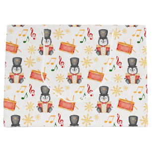 Niedlich Red Christmas Nutcracker Pinguin Große Geschenktüte