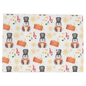 Niedlich Red Christmas Nutcracker Pinguin Große Geschenktüte (Rückseite)