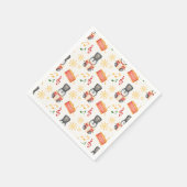 Niedlich Red Christmas Nutcracker Pinguin Serviette (Ecke)