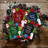 Niedlich Red Christmas Party Santa & Snowman Einladung