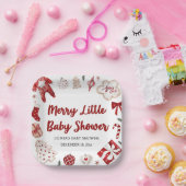 Niedlich Red Christmas Winter Merry Little Baby Du Pappteller (Party)