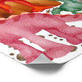 Niedlich Red Dinosaurier Kinderzimmer Poster (Ecke)