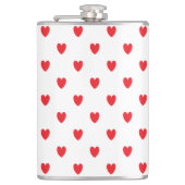 Niedlich Red Doodle Hearts White Classy Elegant 20 Flachmann (Vorderseite)
