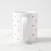 Niedlich Red Doodle Hearts White Classy Elegante T Jumbo-Tasse (Rückseite)