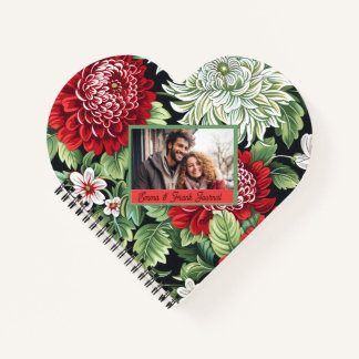 Niedlich Red Floral Custom Personalisiert Notizblock