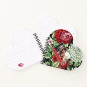 Niedlich Red Floral Custom Personalisiert Notizblock (Innenseite)