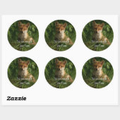 Niedlich Red Fox, Dieses Buch gehört Buchzeichen Runder Aufkleber (Blatt)