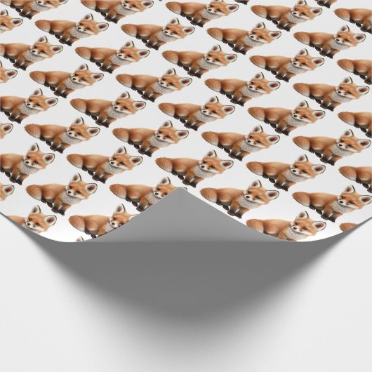 Niedlich Red Fox Geschenkpapier (Ecke)