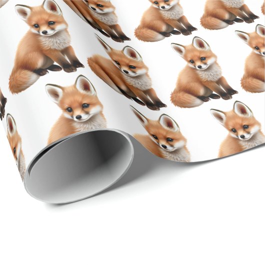 Niedlich Red Fox Geschenkpapier (Rolleneckpunkt)
