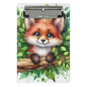 Niedlich Red Fox Watercolor Mini Klemmbrett (Vorderseite)