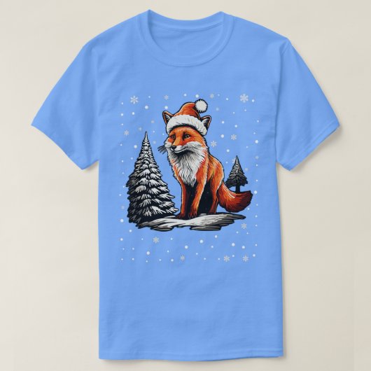 Niedlich Red Fox Weihnachts-Weihnachtsmannmütze Xm T-Shirt (Design vorne)