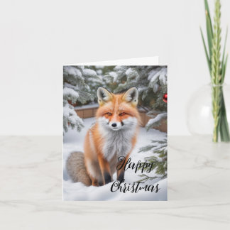 Niedlich Red Fox Weihnachtskarte Karte