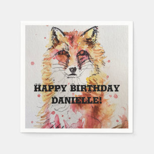 Niedlich Red Fox Wild Animal Deco Serviette Napkin